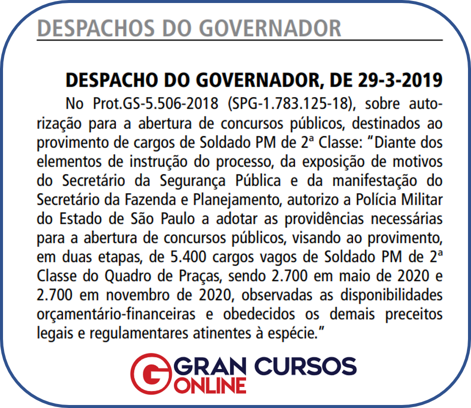 Concurso Pm Sp Soldado Vunesp Definida Como Banca Organizadora