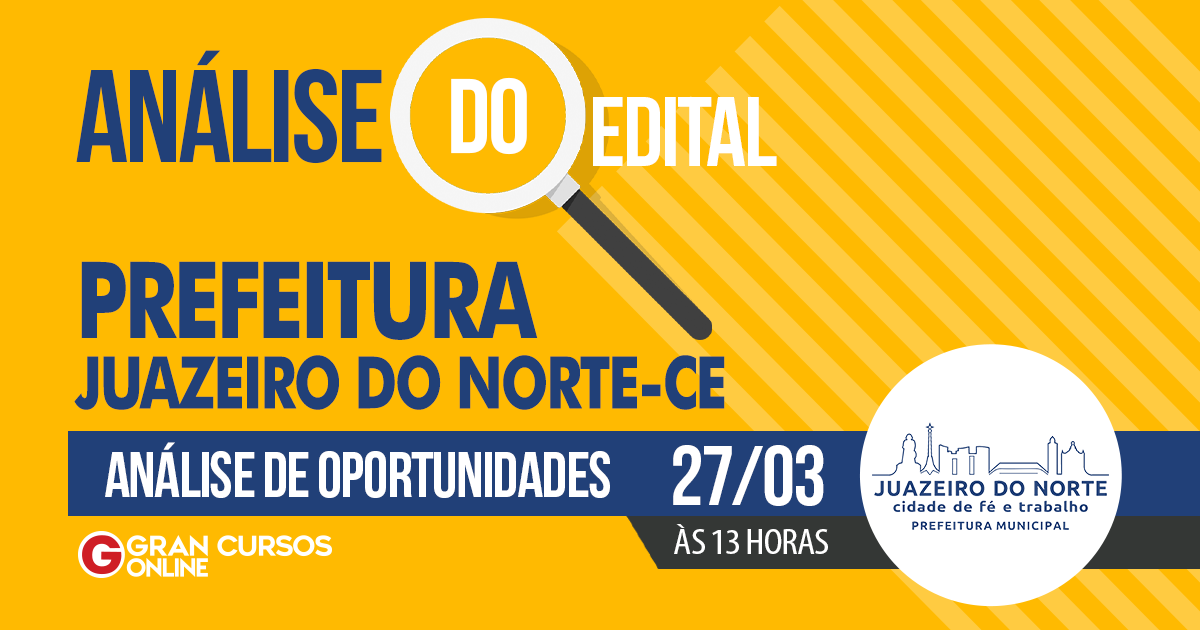 Concurso Juazeiro do Norte como passar HOJE às 13h não perca