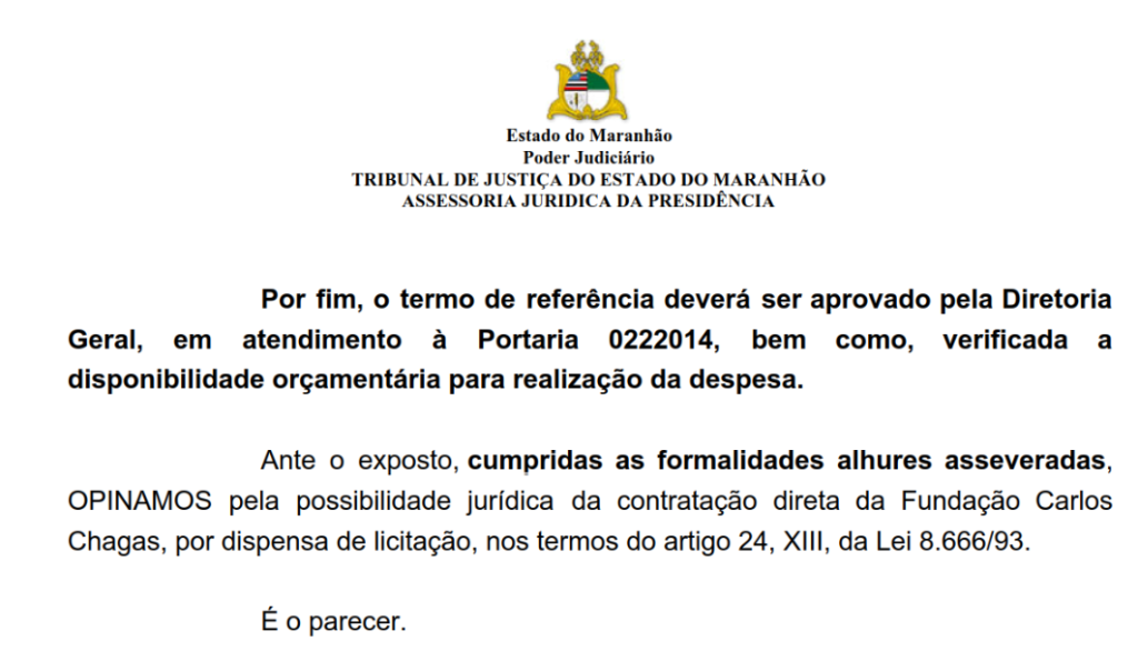 Parece do concurso TJ MA!