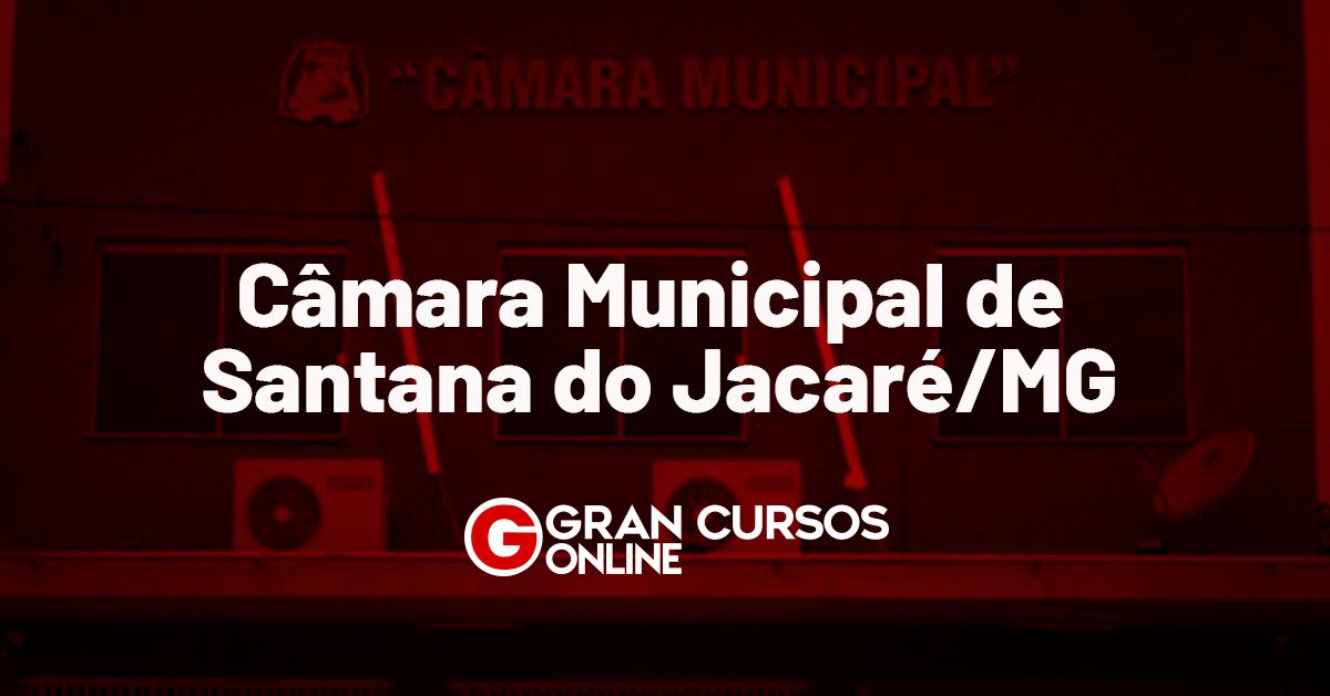 Concurso C Mara De Santana Do Jacar Mg Inscri Es At Hoje