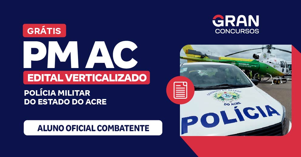 Concurso Pm Ac Estude O Nosso Material Gratuito Veja