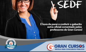 Pós-prova para o concurso da SEDF!