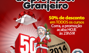 Promoção de Natal prorrogada! Último dia. Corra!