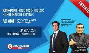 Não perca! Bate-papo ao vivo e gratuito sobre concursos fiscais e tribunais de contas com Alexandre Meirelles e Emerson Douglas!