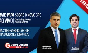 Bate papo ao vivo e gratuito sobre o novo CPC com Mauro Moreira e Rodrigo Becker! Não perca!