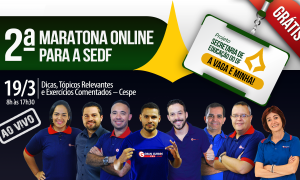 2ª Maratona gratuita da SEDF não perca esta oportunidade!