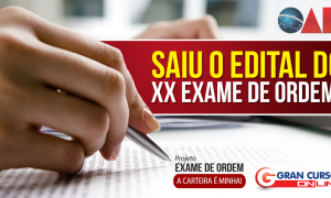 Saiu o edital do XX Exame de Ordem. Confira os detalhes!