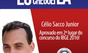 Célio Sacco Junior, aprovado em 2º lugar no IBGE 2016: “Concurso é preparação continua, muito treino, esforço e foco”