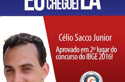 Célio Sacco Junior, aprovado em 2º lugar no IBGE 2016: “Concurso é preparação continua, muito treino, esforço e foco”