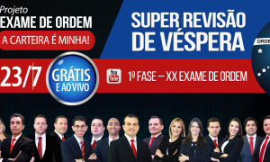 Mega Maratona gratuita para a 1ª fase do XX Exame de Ordem. É amanhã, a partir das 9h!