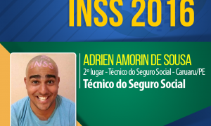 4 meses de estudo focado após a publicação do edital e Adrien Amorin foi aprovado em 2º lugar no INSS!