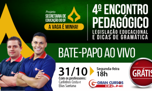 AO VIVO AGORA – 4º Encontro Pedagógico SEDF com Carlinhos Costa e Elias Santana