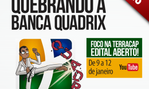 É daqui a pouco! Semana quebrando a banca Quadrix: Concurso Terracap. Não perca!