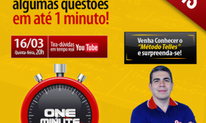 Aulão análise combinatória (One Minute): Aprenda a resolver algumas questões em até 1 minuto! É hoje às 20h! Não perca!