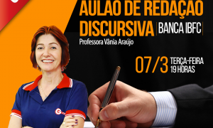 Aulão de Redação Discursiva: Hoje a partir das 19 horas. Não perca!