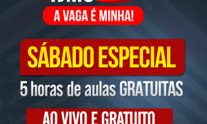 Sábado Especial TJMG: 5 horas de aulas gratuitas para turbinar sua preparação. É neste sábado, não perca!