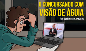 O concursando com visão de águia. Por: Wellington Antunes