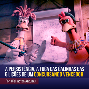 A persistência, a fuga das galinhas e as 6 lições de um concursando  vencedor. Por: Wellington Antunes