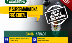 1ª Supermaratona pré-edital PMDF: Amanhã é dia de revisão do conteúdo com dicas e exercícios, a partir das 9 horas, no Youtube. Não perca!