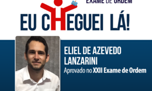 A preparação antecipada aliada à disciplina nos estudos, fizeram Eliel ser aprovado no XXII Exame antes de se formar