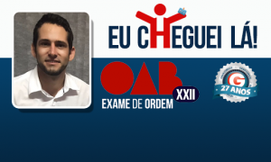 A preparação antecipada aliada à disciplina nos estudos, fizeram Eliel ser aprovado no XXII Exame antes de se formar