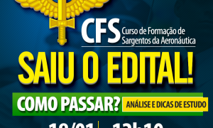 Concurso Aeronáutica (CFS) Como Passar? Descubra com o evento que vai ao ar hoje, às 12h10. Não perca!