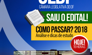 Concurso CLDF 2018: como passar? Nesta quarta (30), às 19h! AQUI!