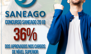 Resultado concurso Saneago 2018: 36% dos aprovados nos cargos de nível superior são Gran alunos!
