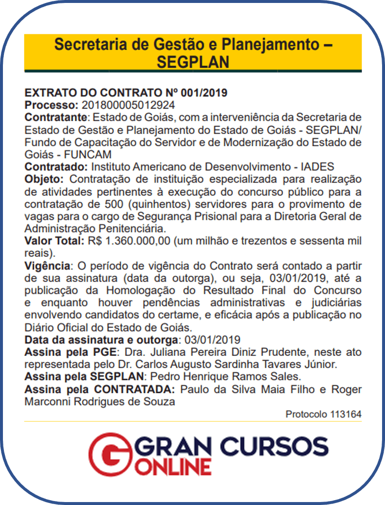 Concurso SEAP GO