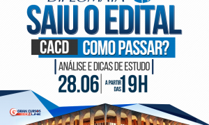 Concurso Diplomata 2018: como passar? Confira a análise completa do edital, HOJE, às 19h!