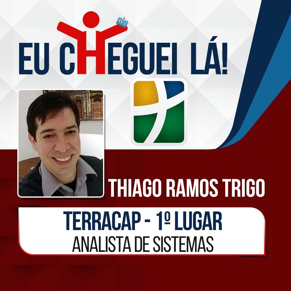 Determinação: Thiago Trigo foi aprovado em 1º lugar na Terracap!
