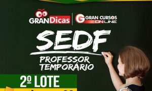 2º lote para o Gran Dicas para SEDF! Dia 13 de outubro em Brasília!