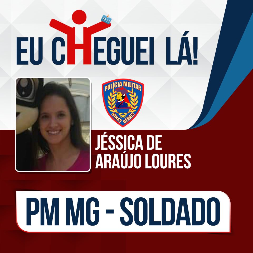 Com foco dos estudos nas carreiras policiais, Jéssica de Araújo preparou-se em cinco meses para a PM MG!