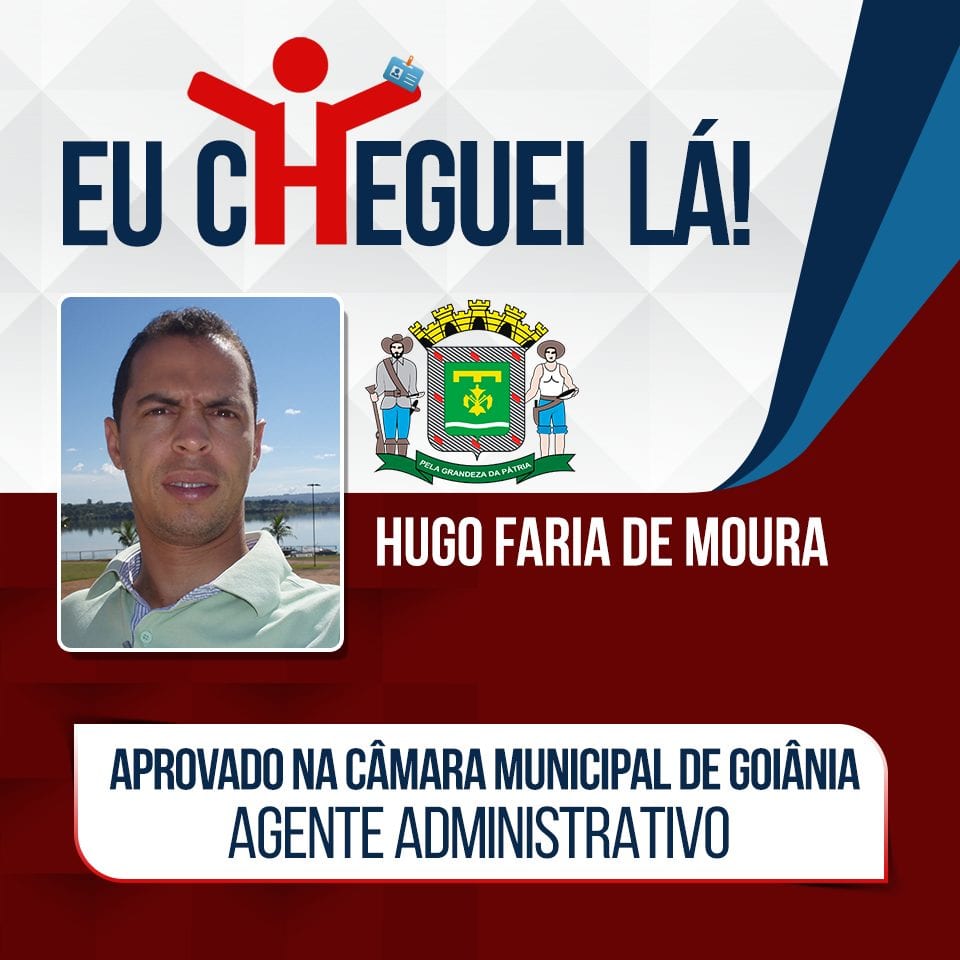 Depois da abdicação de um cargo público, Hugo Faria voltou aos estudos e conseguiu ser aprovado na Câmara Municipal de Goiânia!