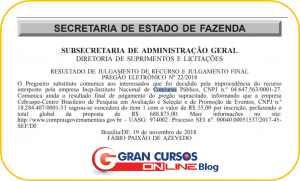 Concurso Sefaz DF: pregão para contratação da organizadora está em andamento.