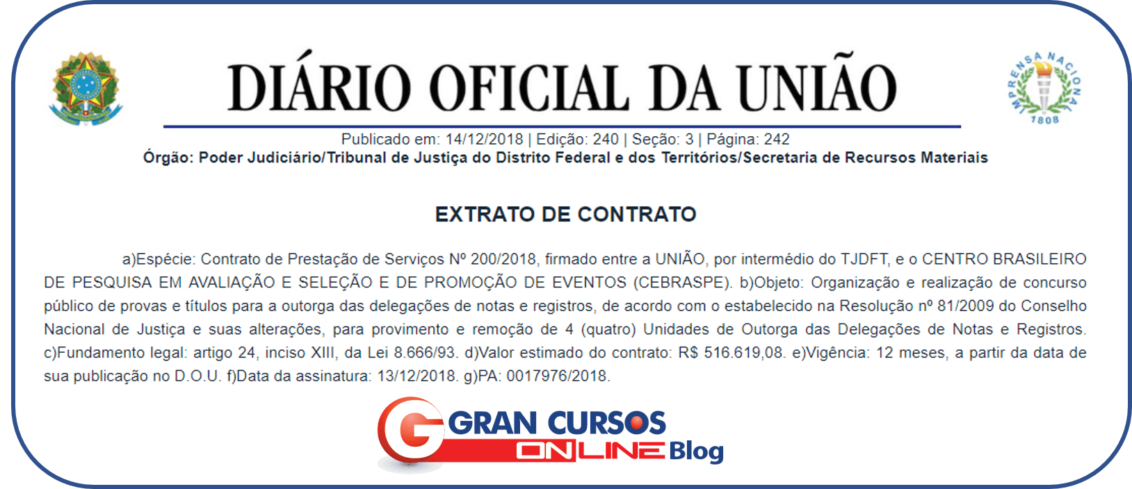 Concurso TJDFT Cartórios