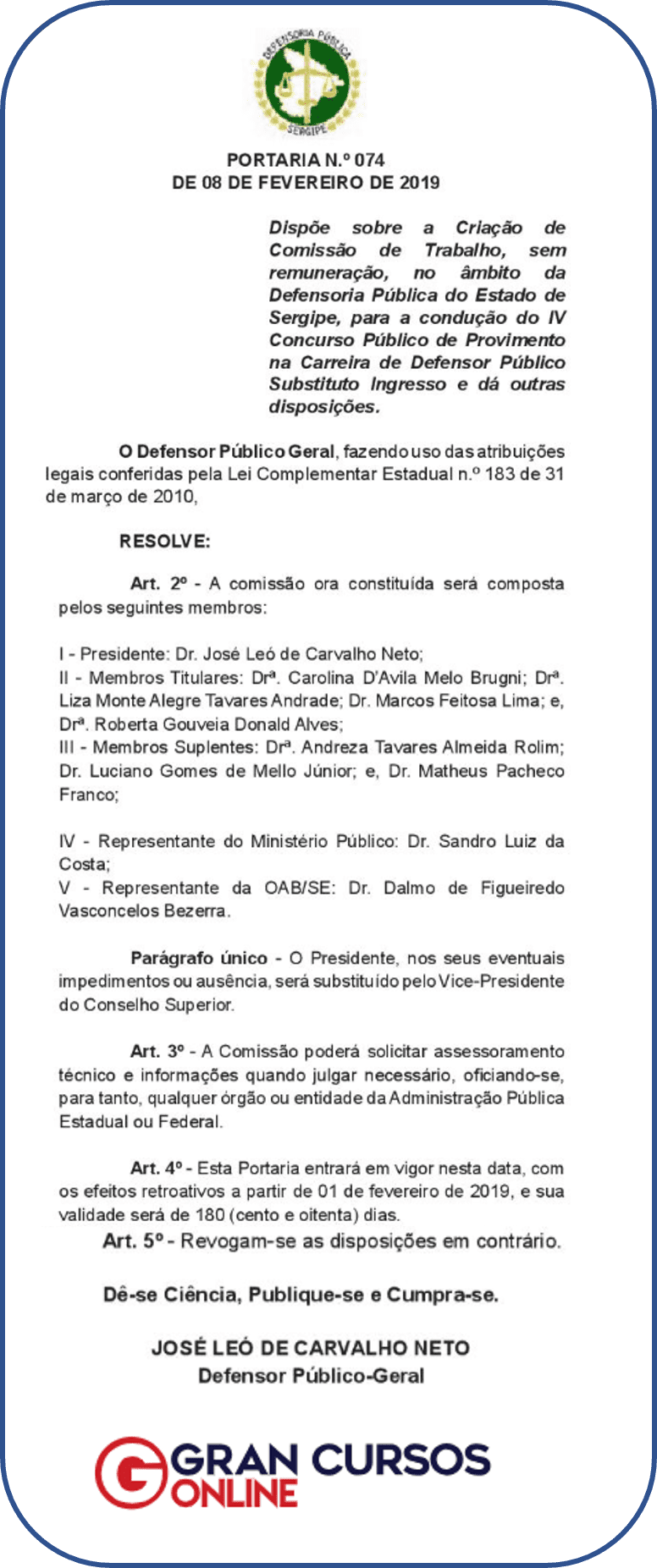 Concurso DPE SE
