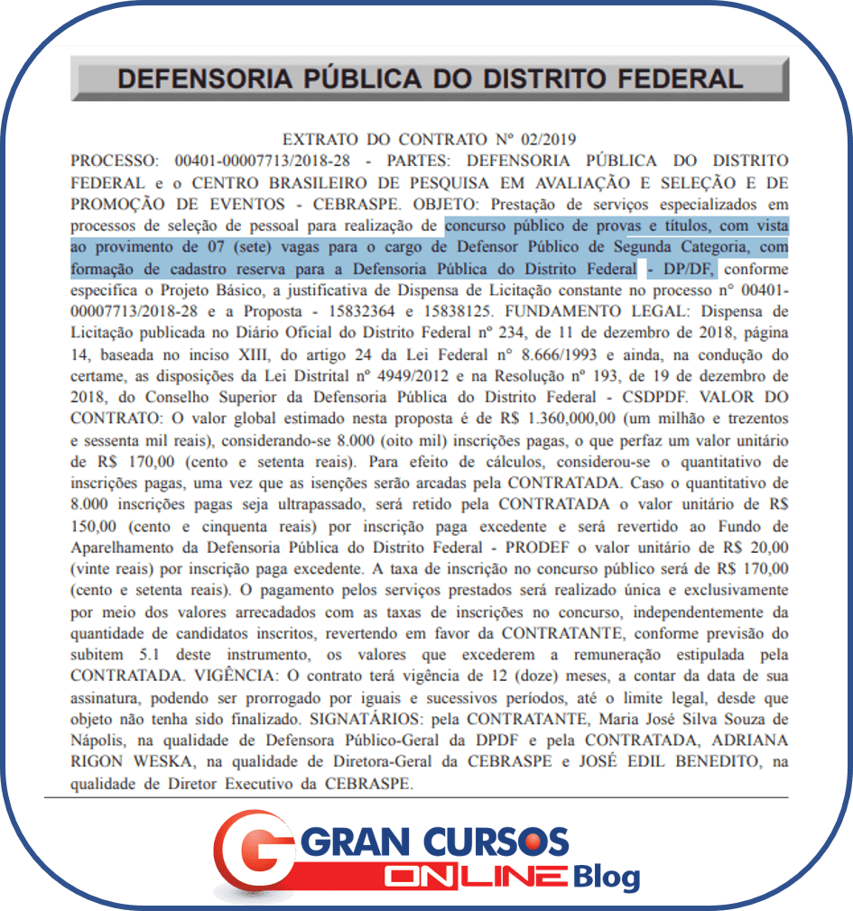Concurso DP DF Defensor