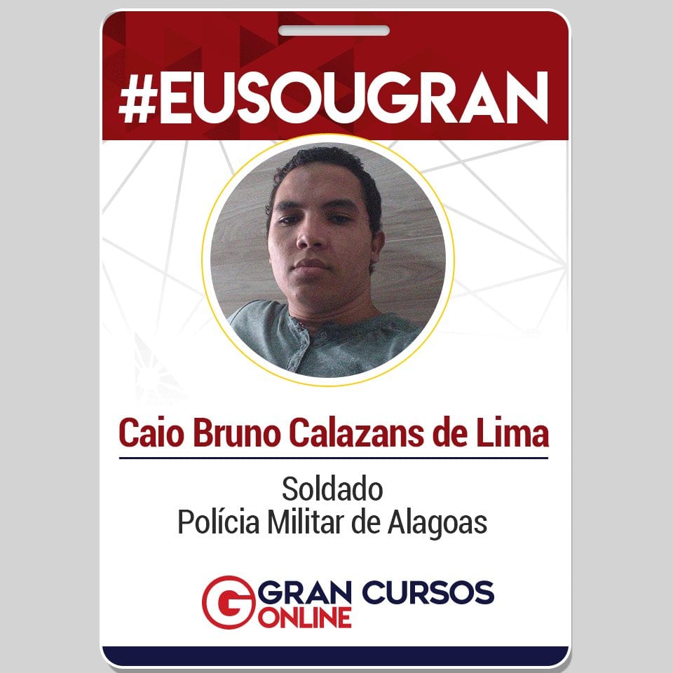 Com planejamento, foco e muita dedicação, Caio Calazans garantiu uma vaga na PM AL! Confira!