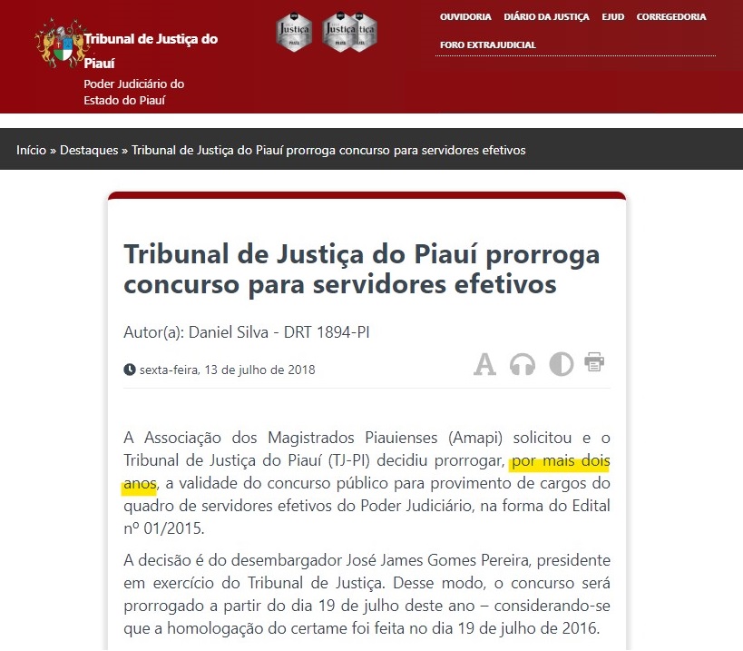 concurso tj pi - prorrogacao ate 2020
