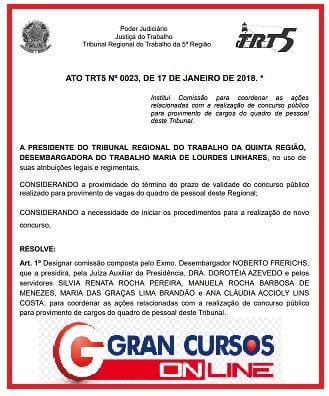 Concurso TRT BA: falta de recursos compromete publicação de um novo edital!