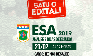 Concurso ESA: sargento – técnico de saúde: como passar? Descubra HOJE, às 17h!