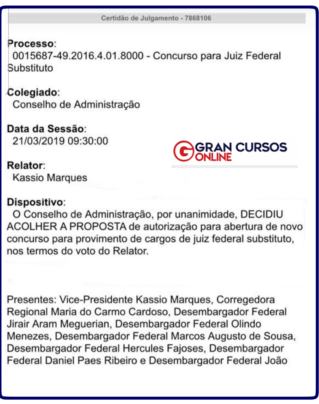 Concurso TRF1 Juiz está autorizado!