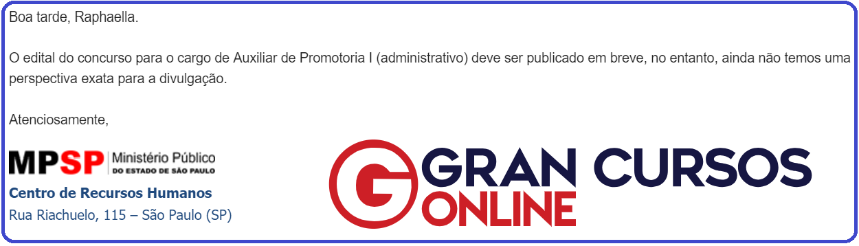 Nota do Ministério Público de São Paulo
