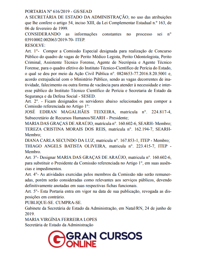 concurso itep rn