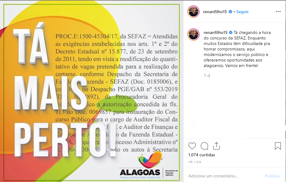 Concurso Sefaz AL deve ser publicado em breve!