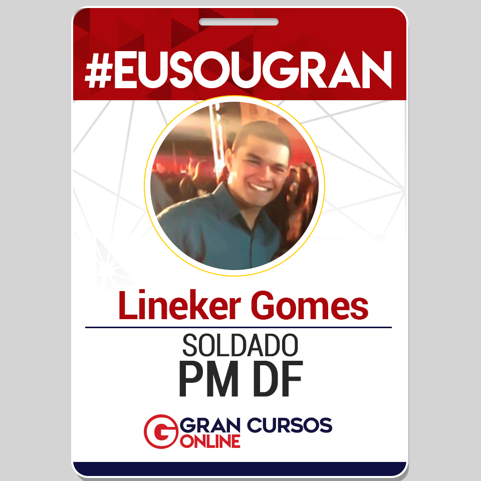 Conheça a história de Lineker Gomes, aprovado no cargo de Soldado da Polícia Militar do DF! Confira!