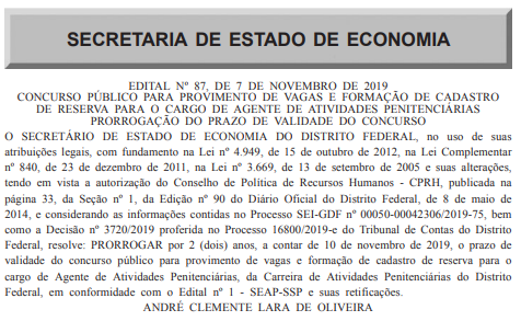 Concurso Agepen DF