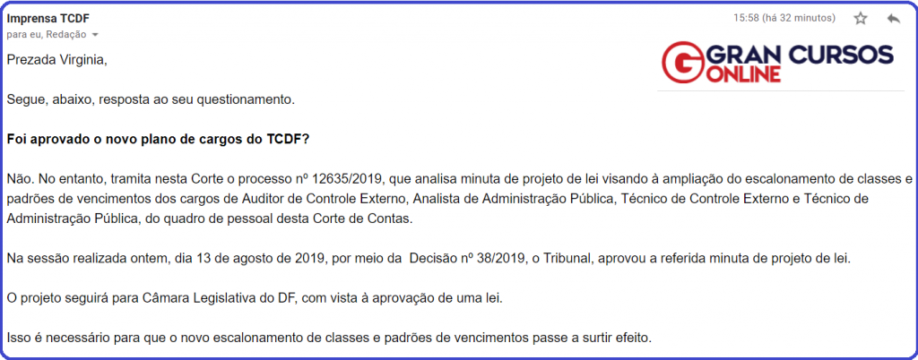 Concurso TC DF: novidades!