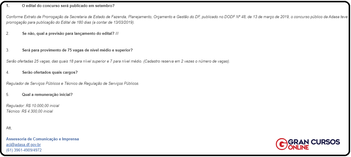 Concurso ADASA